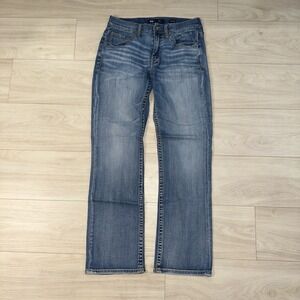 Buckle BKE Jeans Mens 30x31 Blue Denim Jake Relaxed Straight Fit Casual Whisker